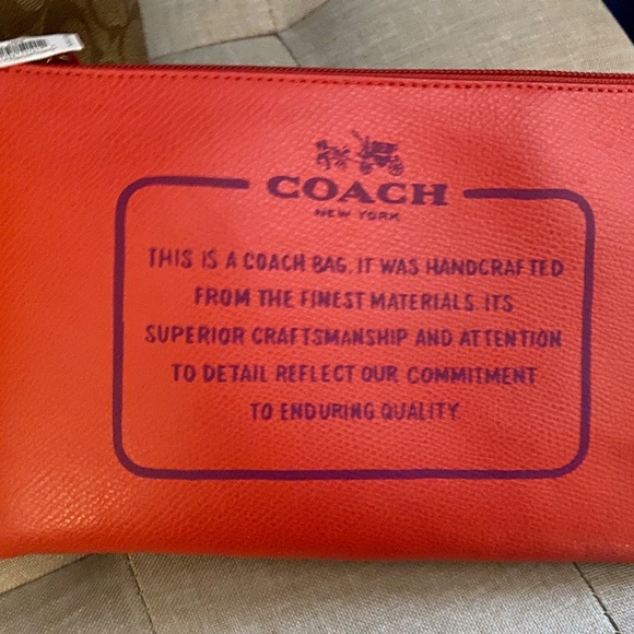 Coach F36658 reversable Tote Bag with Signature / orange Pouch excellent - Picture 2 of 10